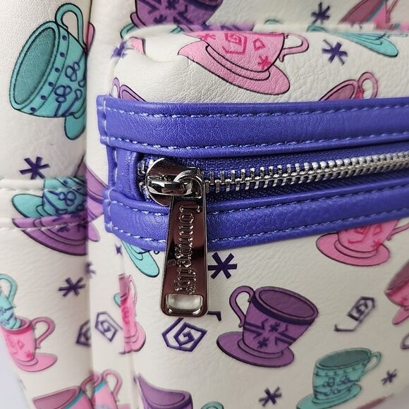 Disney Parks Loungefly Alice in Wonderland Mad Tea Party Teacups Mini Backpack - Picture 10 of 12